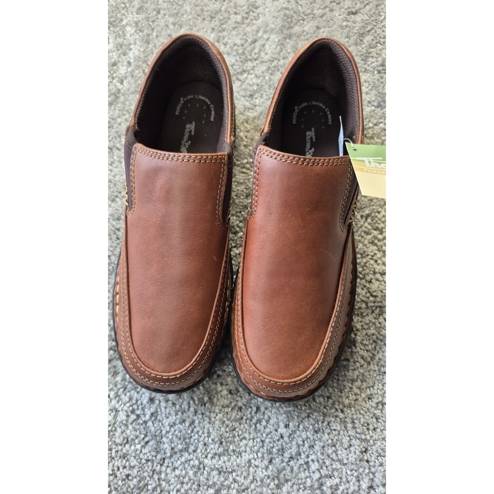 NEW Thom McAn Leather Loafers Womens Hillary Brown Size 10 Slip On Casual‎ Shoes